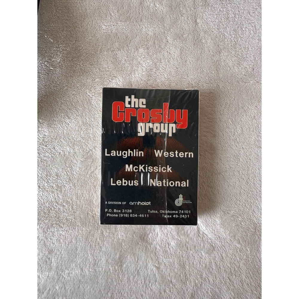 Vintage The Crosby Group Amhoist Tulsa OK Sealed Poker Playing Cards Advertising